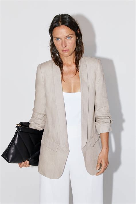 zara linen blazer